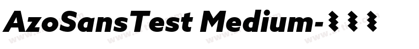 AzoSansTest Medium字体转换